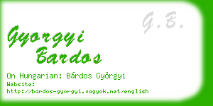 gyorgyi bardos business card